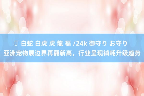 ✨白蛇 白虎 虎 龍 福 /24k 御守り お守り 亚洲宠物展边界再翻新高，行业呈现销耗升级趋势