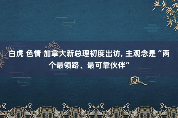 白虎 色情 加拿大新总理初度出访, 主观念是“两个最领路、最可靠伙伴”